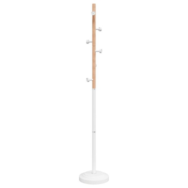 vidaXL Porte-manteau blanc 177 cm fer enduit de poudre