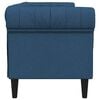 vidaXL Canapé Chesterfield 3 places bleu tissu