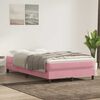 vidaXL Sommier à lattes de lit avec matelas rose 120x210 cm velours