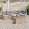 vidaXL Ensemble de canap&eacute; de jardin 9 pcs Beige et Gris clair