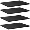vidaXL Panneaux biblioth&egrave;que 4pcs Noir brillant 40x30x1,5cm Agglom&eacute;r&eacute;