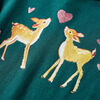 T-shirt pour enfants &agrave; manches longues vert fonc&eacute; 104