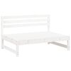 vidaXL Canapés centraux de jardin 2pcs blanc 120x80 cm bois pin massif