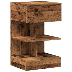vidaXL Table de chevet vieux bois 40x35x65 cm bois d'ing&eacute;nierie