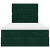 vidaXL Cadre de lit ottoman avec matelas vert fonc&eacute; 120x190 cm velours