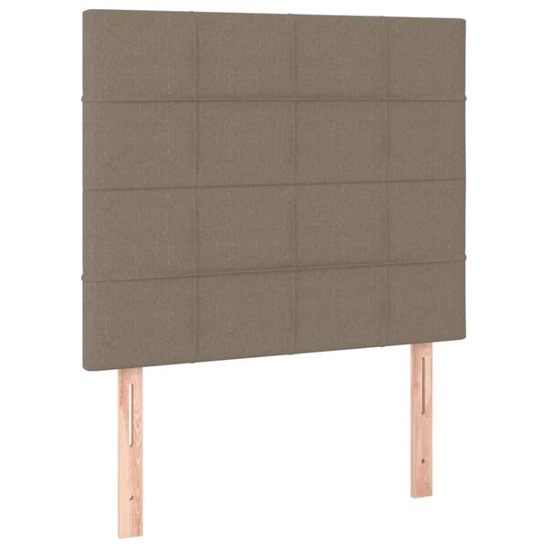 vidaXL T&ecirc;te de lit &agrave; LED Taupe 100x5x118/128 cm Tissu