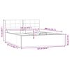 vidaXL Cadre de lit &agrave; rangement hydraulique sans matelas 120x200 cm