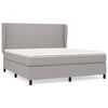 vidaXL Sommier &agrave; lattes de lit avec matelas Gris clair 160x200cm Tissu