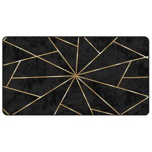 vidaXL Tapis lavable noir et dor&eacute; 80x150 cm antid&eacute;rapant