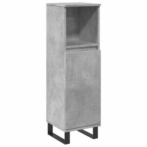 vidaXL Armoire de salle de bain gris b&eacute;ton 30x30x100 cm