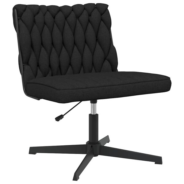 vidaXL Chaise pivotante de bureau Noir Tissu
