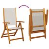 vidaXL Chaises pliables de jardin lot de 6 bois d'acacia et textil&egrave;ne