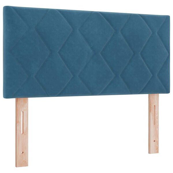 vidaXL T&ecirc;te de lit LED Bleu fonc&eacute; 100 cm Cuir synth&eacute;tique