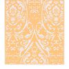 vidaXL Tapis d'ext&eacute;rieur ARAKIL Orange et blanc 160x230 cm PP