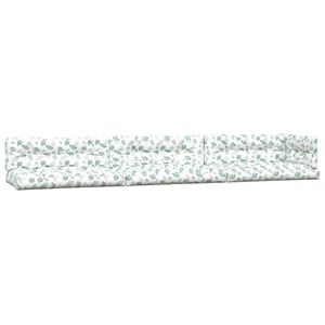 vidaXL Coussins de palette lot de 7 motif de feuilles tissu