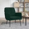 vidaXL Fauteuil Vert fonc&eacute; 62x79x79 cm Velours