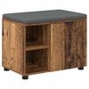 vidaXL Banc d'entr&eacute;e avec coussin Bois ancien 60 x 38 x 46 cm