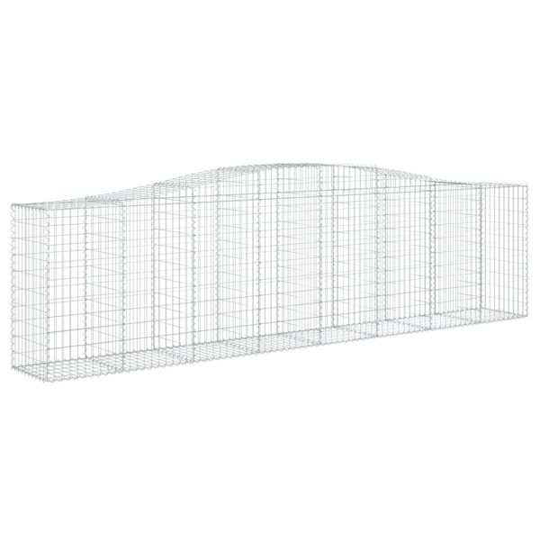 vidaXL Paniers &agrave; gabions arqu&eacute;s 7 pcs 400x50x100/120 cm Fer galvanis&eacute;