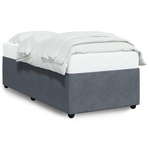 vidaXL Cadre de lit sans matelas gris fonc&eacute; 100x200 cm velours