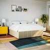 vidaXL Cadre de lit sans matelas cr&egrave;me 200x200 cm tissu