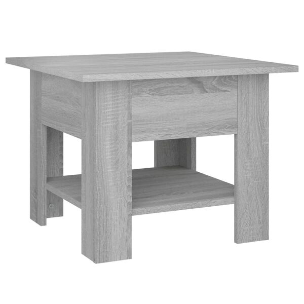 vidaXL Table basse Sonoma gris 55x55x42 cm bois d'ing&eacute;nierie