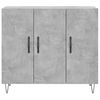 vidaXL Buffet gris b&eacute;ton 90x34x80 cm bois d'ing&eacute;nierie