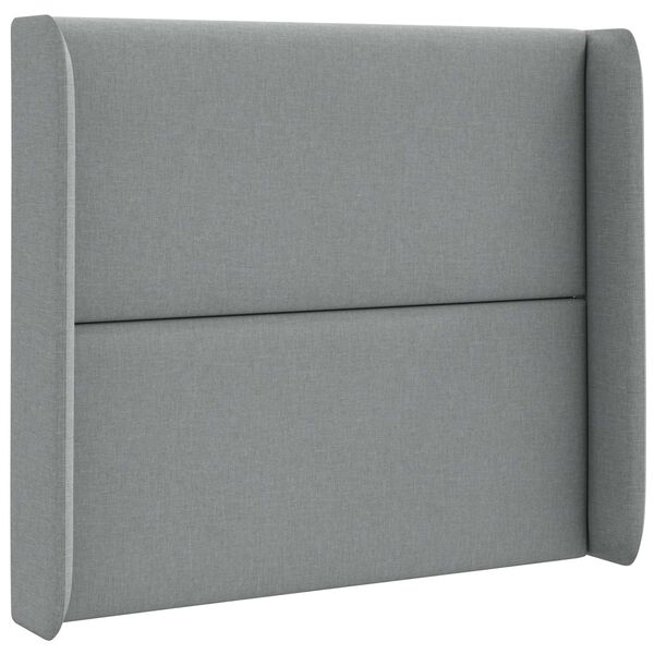 vidaXL Oreille de t&ecirc;te de lit Gris clair 80 x 16 x 4 cm tissu