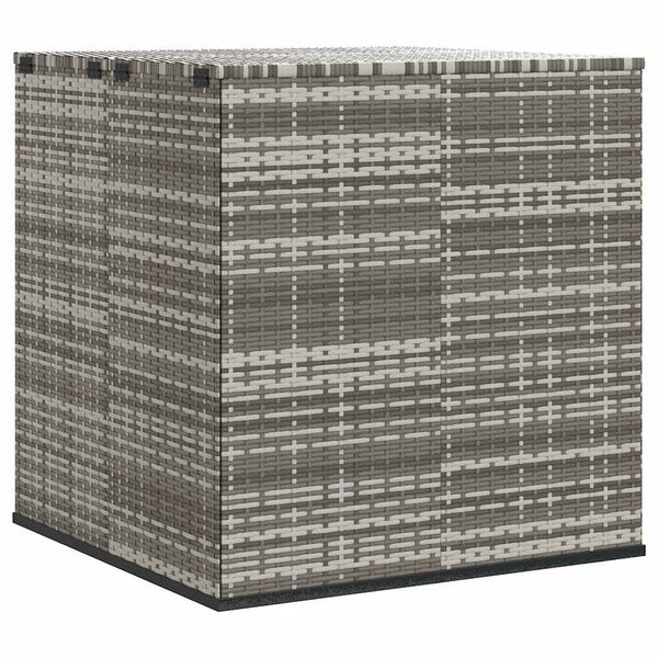 vidaXL Boîte à coussins de jardin Résine tressée 100x97,5x104 cm Gris