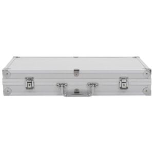 vidaXL Mallette pour arme &agrave; feu Aluminium ABS Argent&eacute;