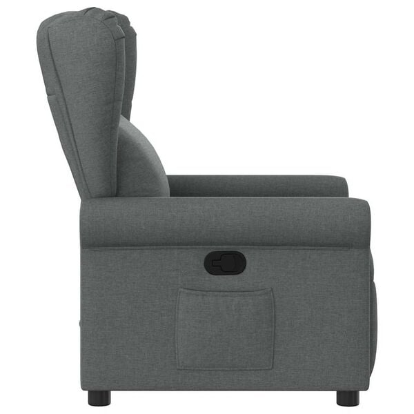 vidaXL Fauteuil inclinable Gris foncé Tissu