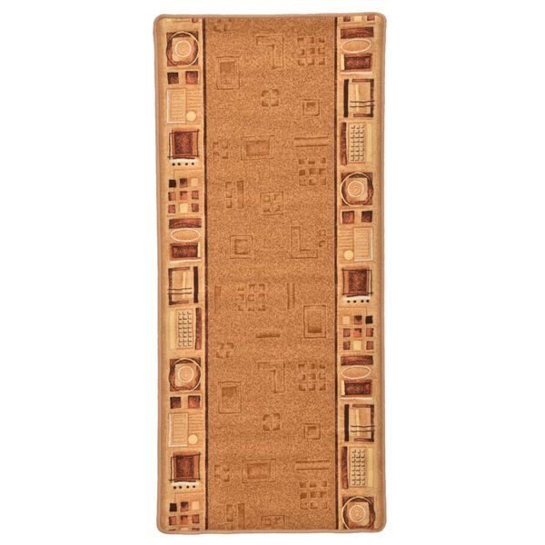 vidaXL Tapis de couloir Support de gel Beige 67x120 cm
