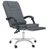 vidaXL Fauteuil de massage inclinable de bureau Gris fonc&eacute; Velours