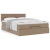 vidaXL Cadre de lit ottoman et matelas cappuccino 140x200cm similicuir