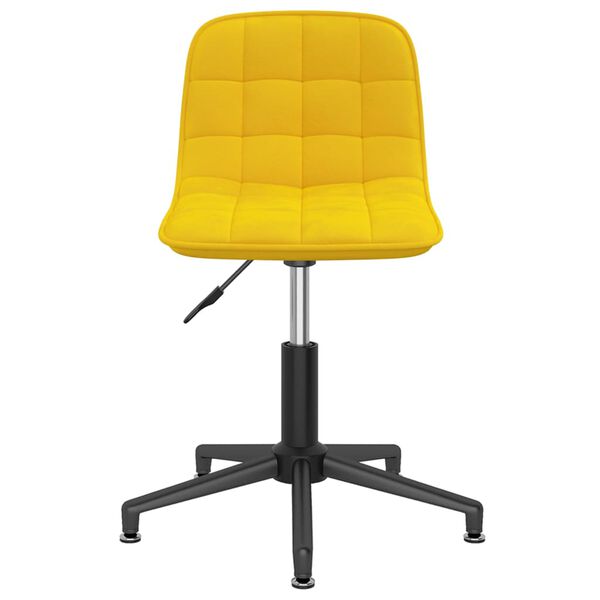 vidaXL Chaises pivotantes &agrave; manger lot de 2 Jaune Velours