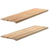 vidaXL Appuis de fen&ecirc;tre 2 pcs non trait&eacute; 140x40x2cm bois ch&ecirc;ne massif