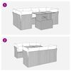 vidaXL Salon de jardin avec coussins 7 pcs gris r&eacute;sine tress&eacute;e