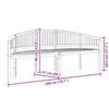 vidaXL Banc de jardin en forme de banane 200 cm bois de teck solide