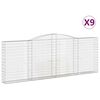 vidaXL Paniers &agrave; gabions arqu&eacute;s 9 pcs 400x30x140/160 cm Fer galvanis&eacute;