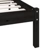 vidaXL Cadre de lit sans matelas noir bois massif 100x200 cm