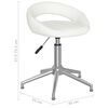 vidaXL Chaises pivotantes &agrave; manger lot de 2 blanc similicuir
