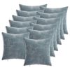 vidaXL Housse de coussin 12 pcs HEERLEN Bleu clair 40 x 40 cm