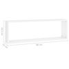 vidaXL &Eacute;tag&egrave;res cube murales 2pcs Blanc 80x15x26,5cm bois d'ing&eacute;nierie