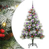 vidaXL Sapin de No&euml;l artificiel Vert et blanc 150 cm