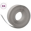 vidaXL Bordures de jardin 4 pcs gris 10 m 15 cm poly&eacute;thyl&egrave;ne