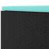 vidaXL Salon de jardin 7 pcs avec coussins Noir R&eacute;sine tress&eacute;e