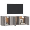 vidaXL Ensemble de meubles TV 2 pcs Sonoma gris Bois d'ing&eacute;nierie