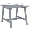 vidaXL Table &agrave; d&icirc;ner de jardin Gris 88x88x74 cm Bois d'acacia massif