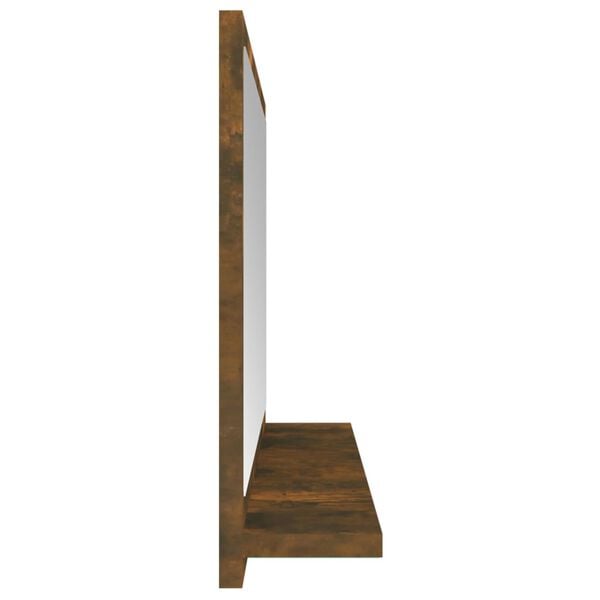 vidaXL Miroir de bain Chêne fumé 40x10,5x37 cm Bois d'ingénierie