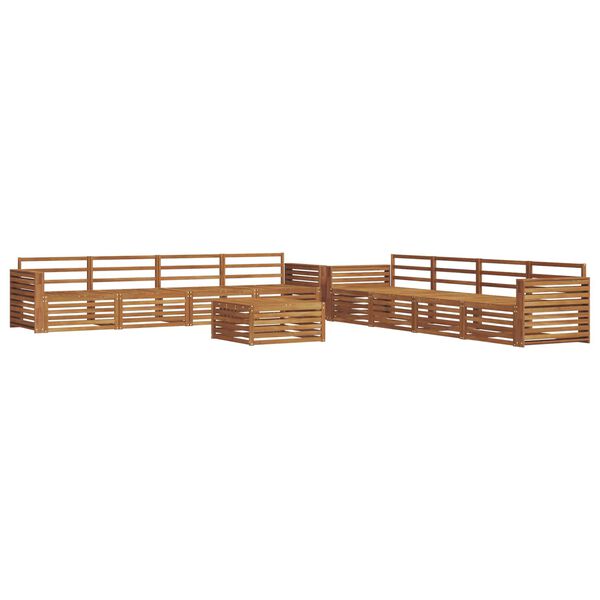 vidaXL Ensemble de canap&eacute;s d'ext&eacute;rieur 9 pcs Naturel