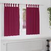 vidaXL Rideaux occultants avec anneaux 2 pcs Bordeaux 140 x 140 cm
